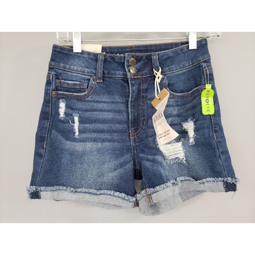 Vanilla Star Juniors Size 27 / 5 Distressed Cuffed Mid Rise Vintage Throwback‎
